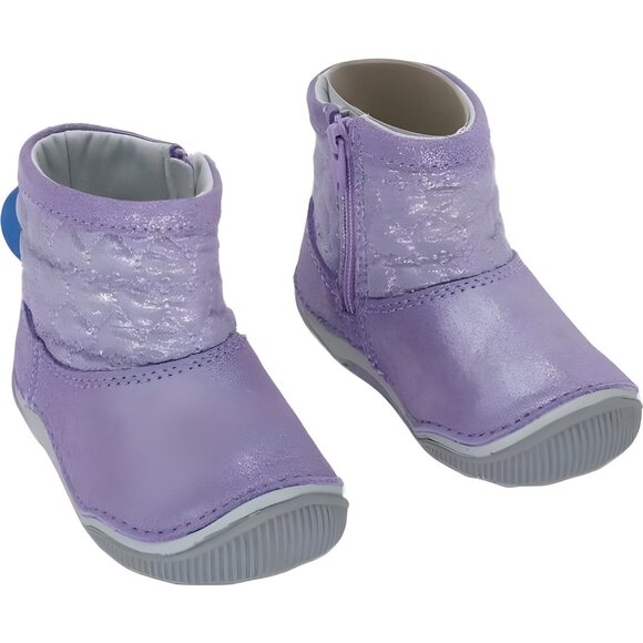 Stride Rite SRT Laila Purple Baby Ankle Boots Girls Zip US 5W - Picture 1 of 6